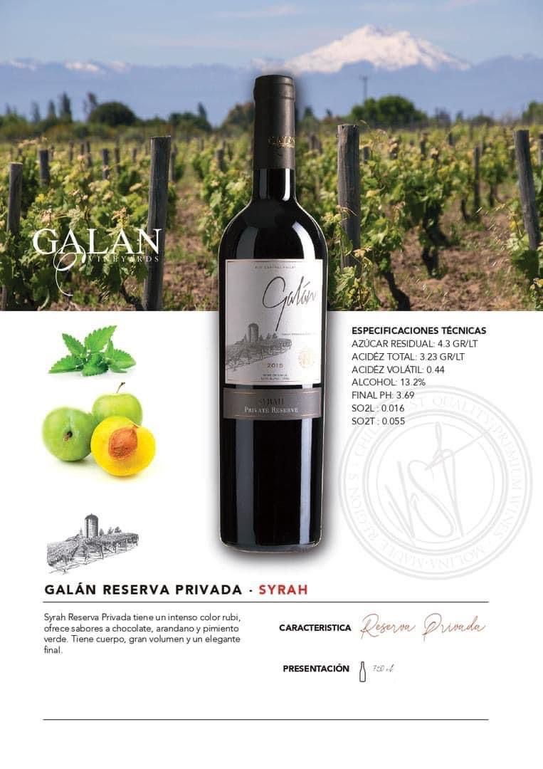 (1 Botella 750 ml) Galán Reserva Privada - Syrah