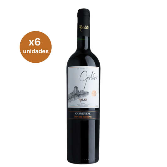 Galán Reserva Privada Carmenere - 6 botellas 750 ml