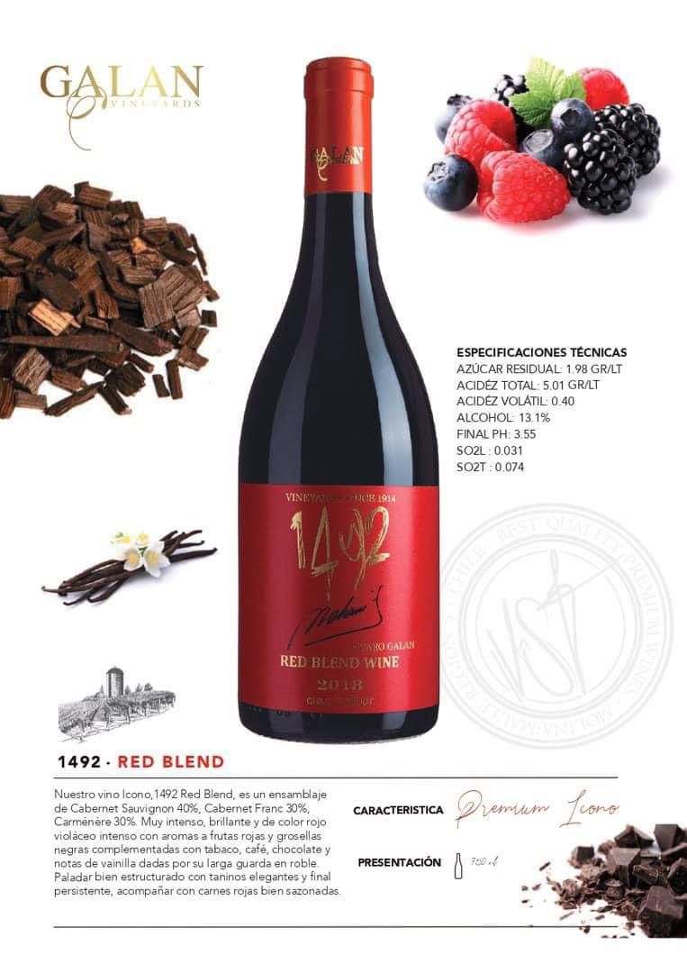 Red Blend Wine Ensamblaje Premium Carmenere - 750 ml