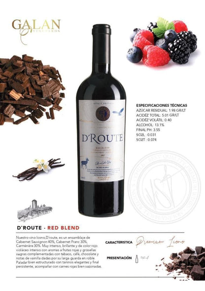 (6 Botellas 750 ml) Ensamblaje Premium D´Route - Red Blend